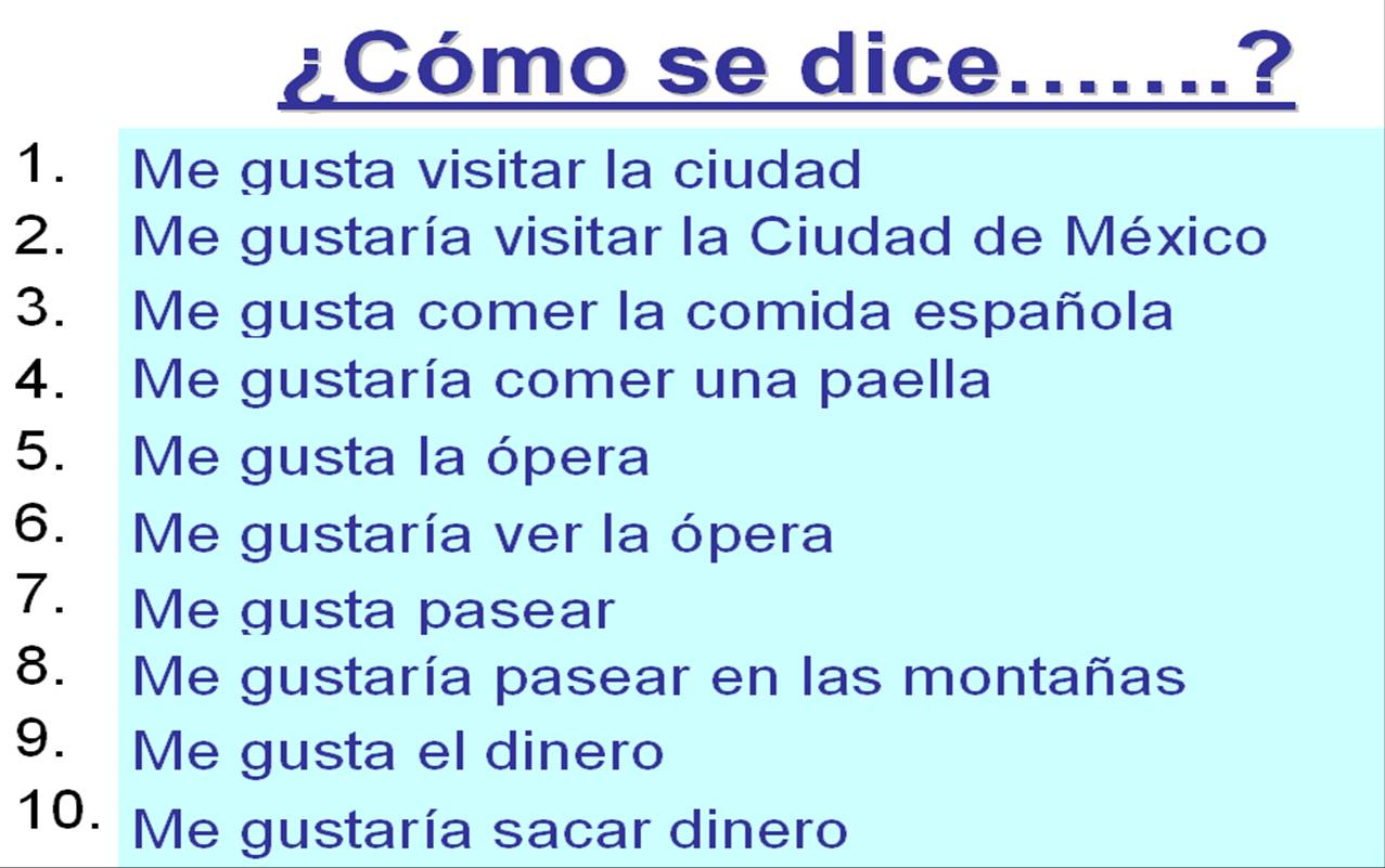 Sentences In Spanish